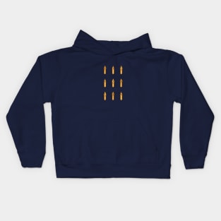 Nine Dip Pen Nibs (Navy and Yellow Ochre) Kids Hoodie